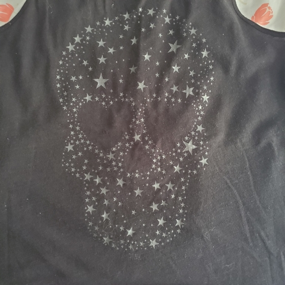 PINK Star Skull Lace Muscle Tank - Picture 3 of 6